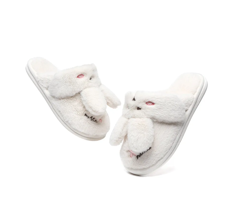 TARRAMARRA Ultra Plush Bunny Strap Slippers