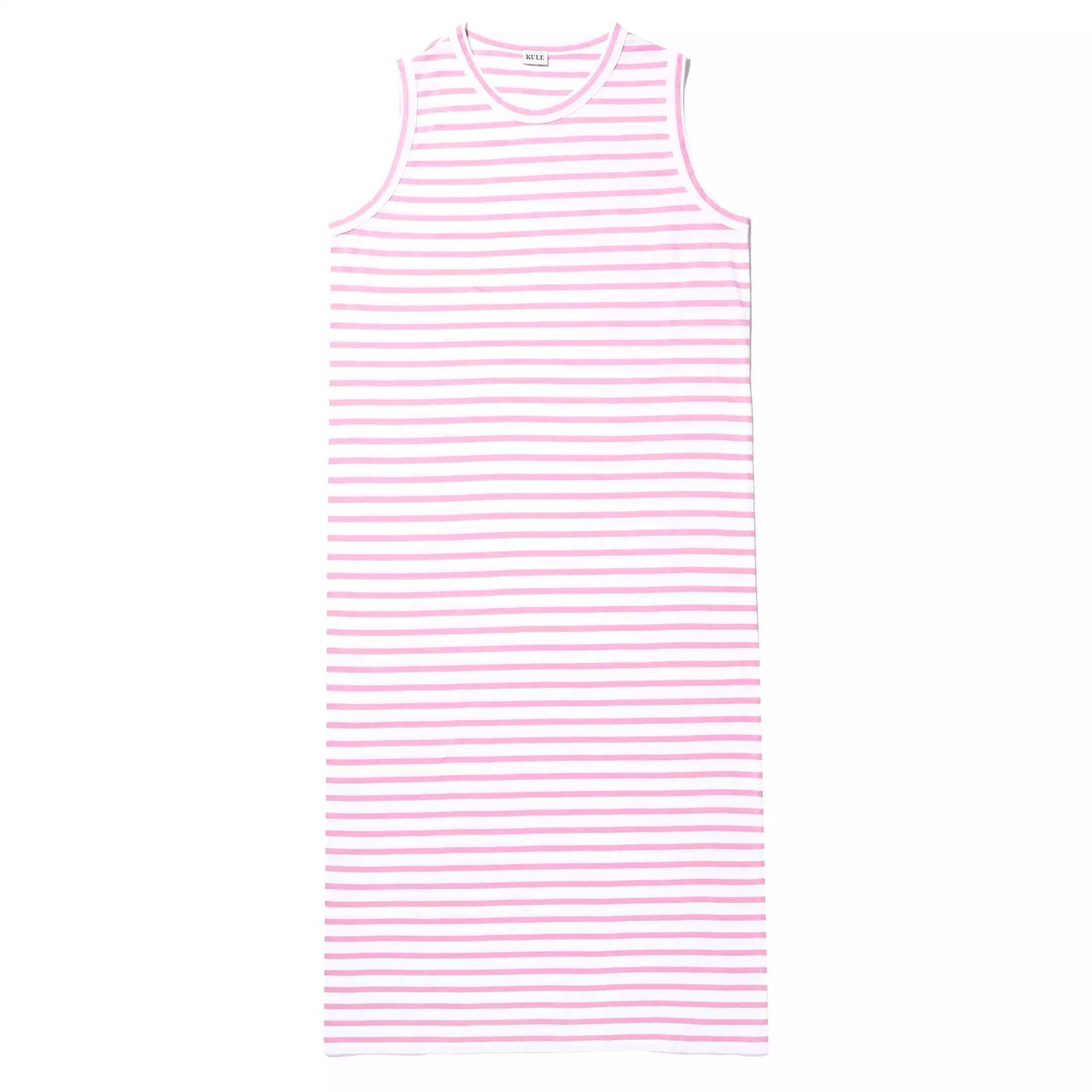 The Tank Dress - White/Hot Pink