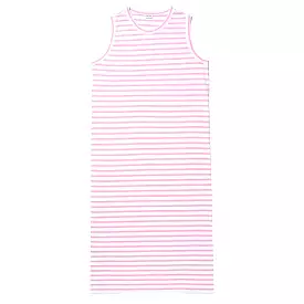 The Tank Dress - White/Hot Pink