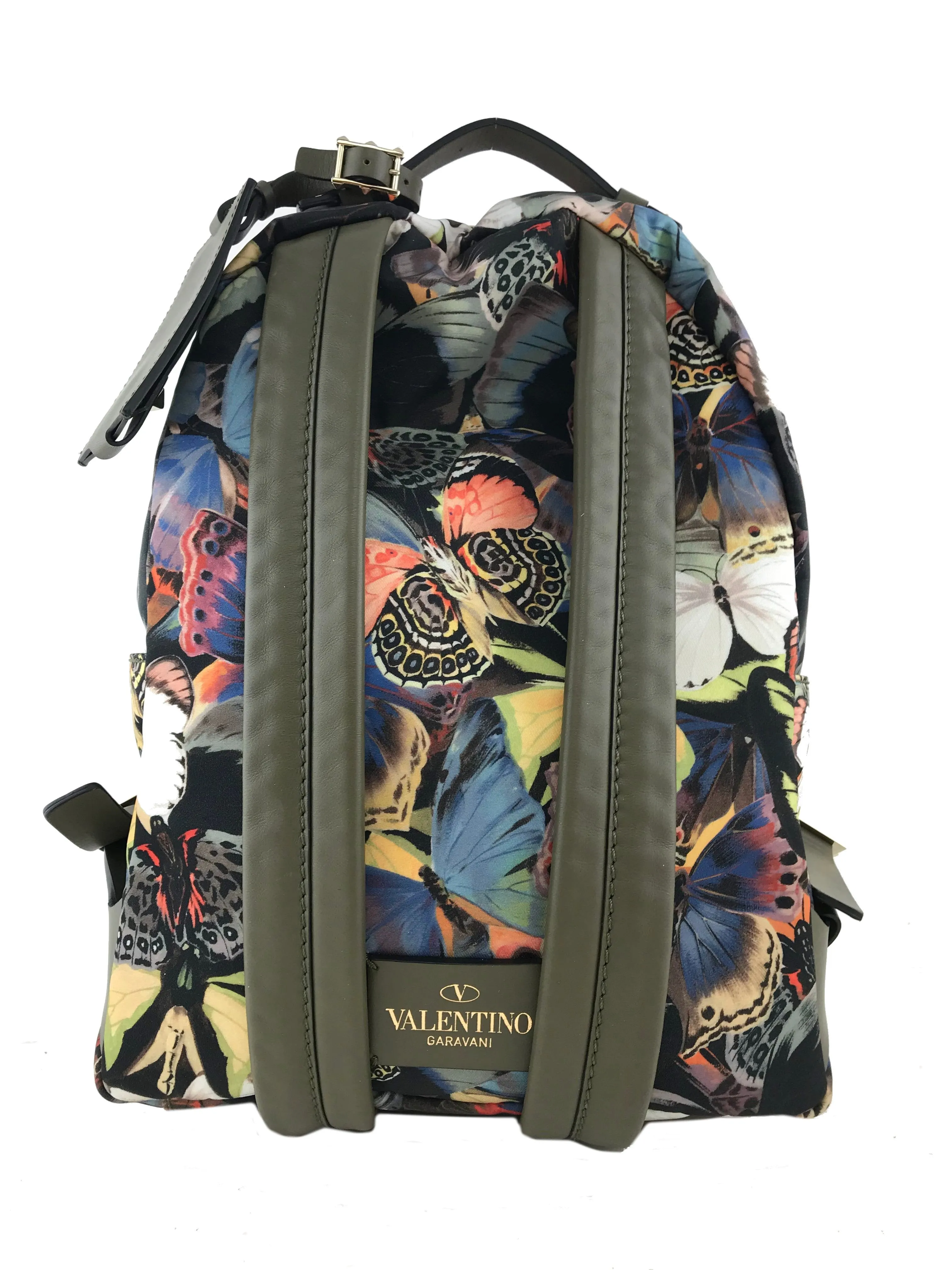 Valentino Nylon Camu Butterfly Printed Medium Backpack