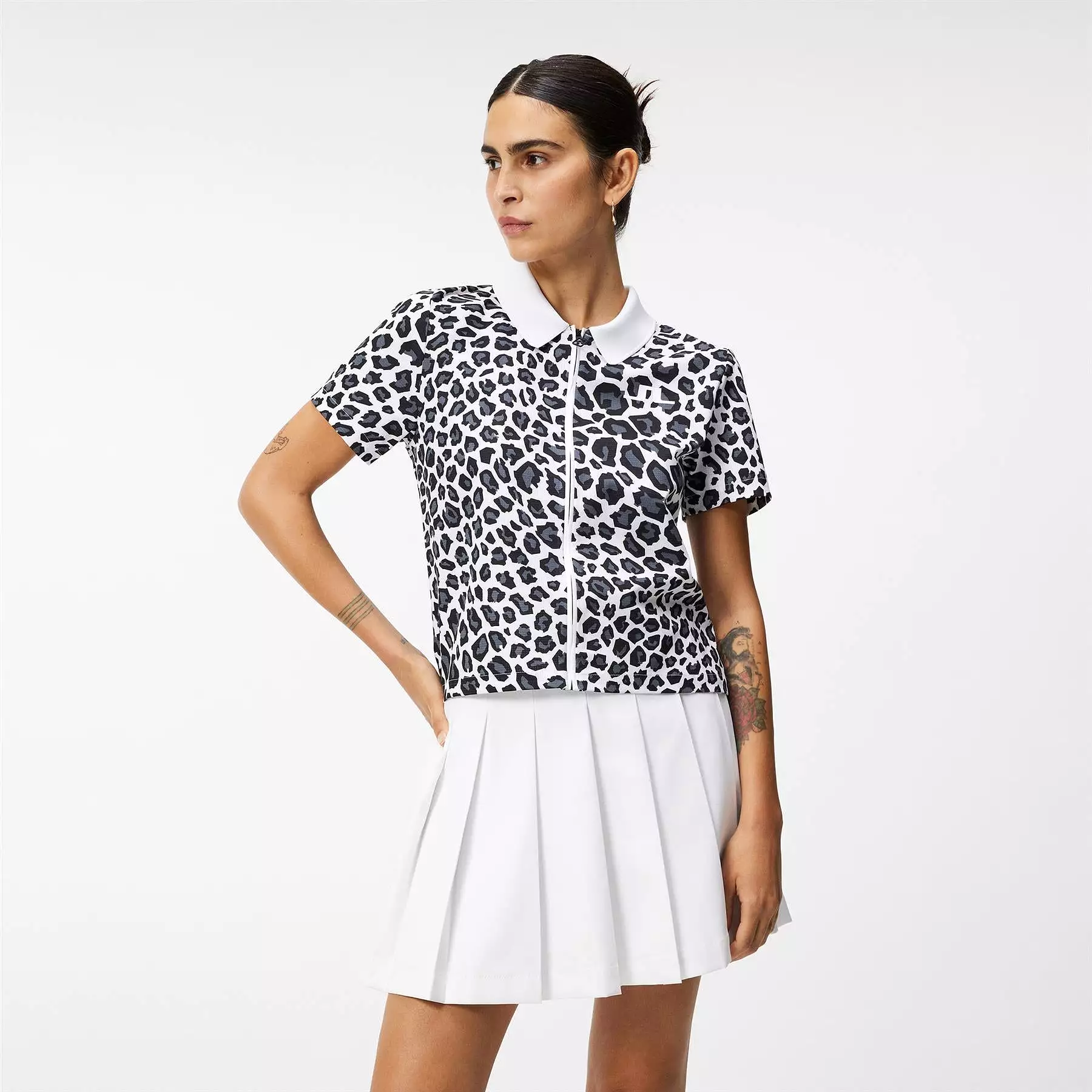 Womens Violette Printed Shirt BW Leopard - W23