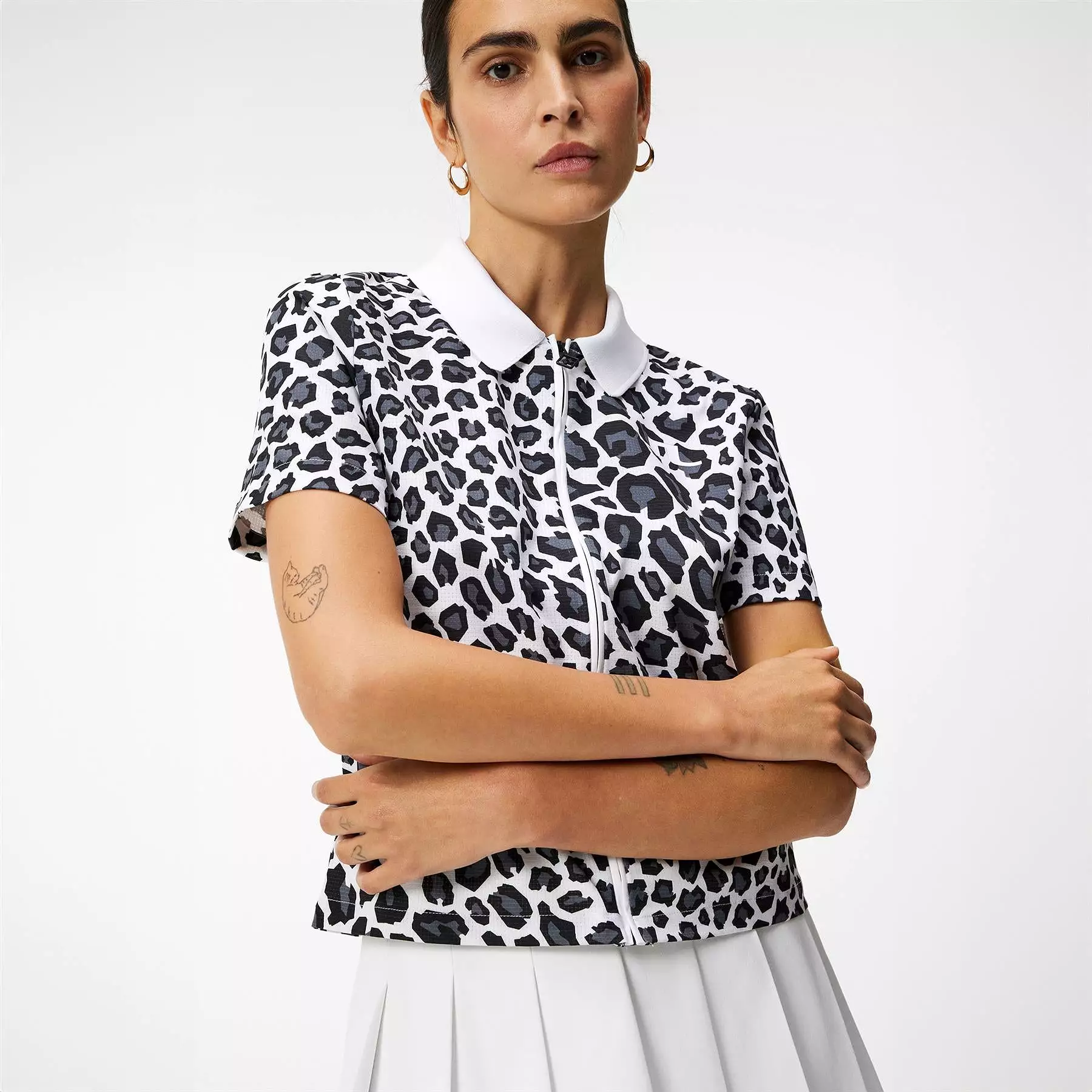 Womens Violette Printed Shirt BW Leopard - W23