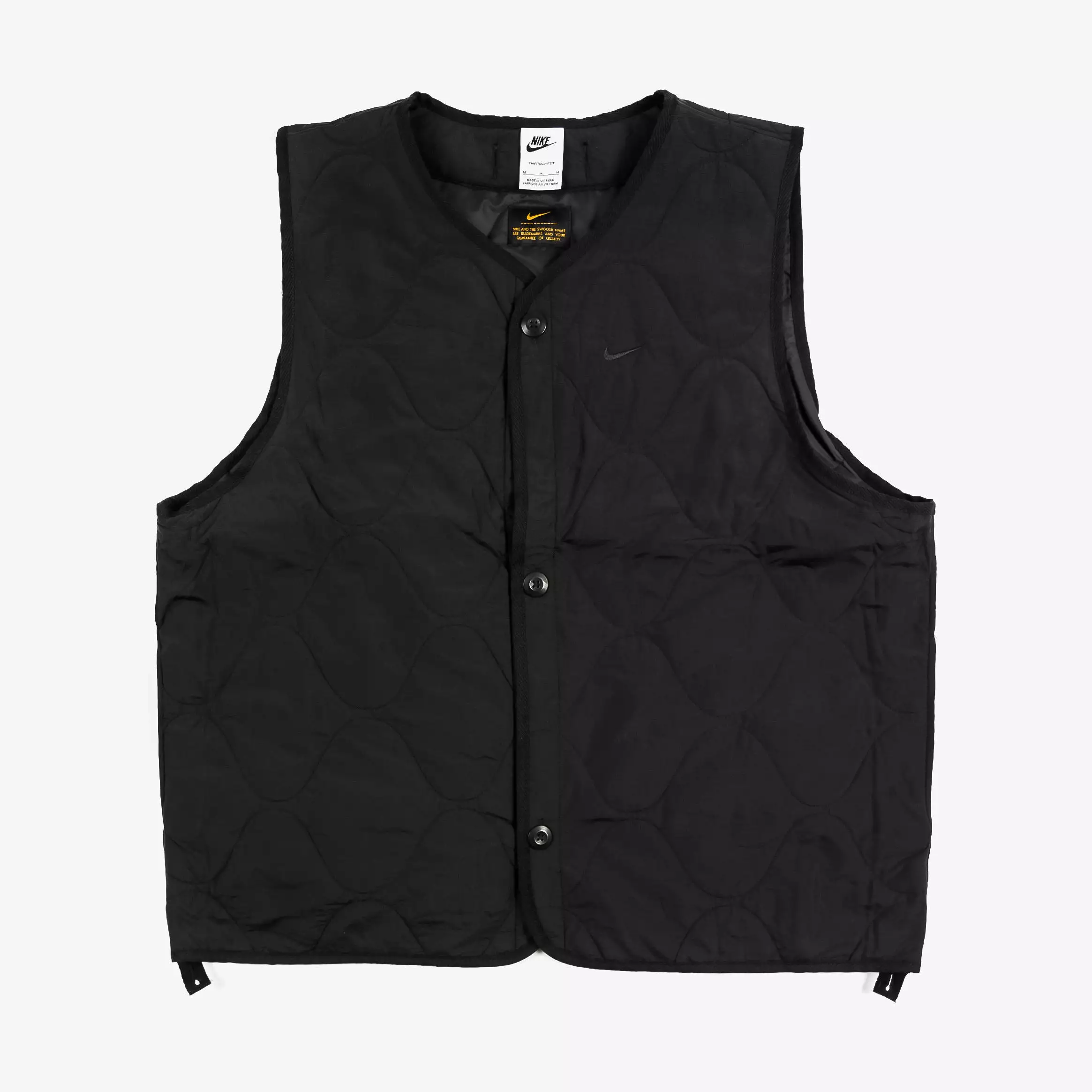 Woven Insulated Military Vest Mens Jacket (Black)